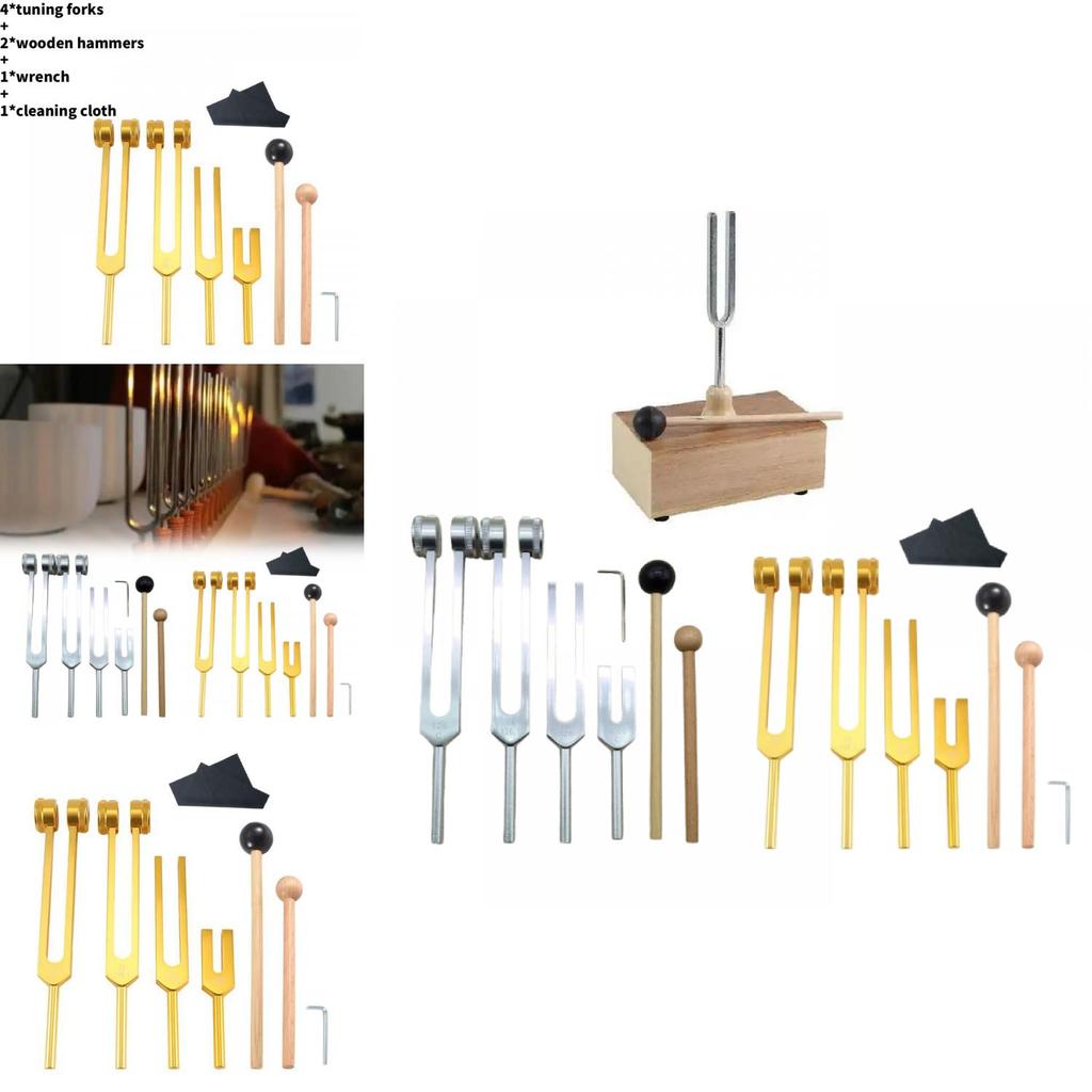 Aluminiumlegierung Stimmgabel Set Für Fitnessgeräte Und Massagetherapie Mit Reinigungswerkzeugen