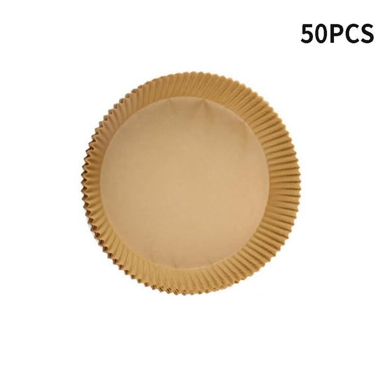 

Одноразовый бумажный вкладыш для фритюрницы с антипригарным покрытием Пергаментная пароварка из древесной массы 50PCS коричневый