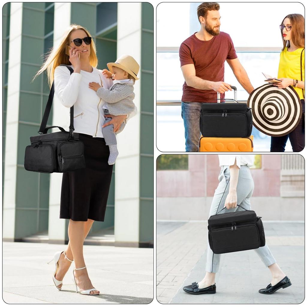 Breast Pump Bag Fit for Spectra S1 and S2, Pumping Bag with Waterproof Mat for Pump Accessories, Portable Pump Carrying Case for Work, Travel and