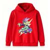 Kids Boys Girls Pullover Hoodie, Cool Cartoon Skateboarding Dinosaur Print Casual Lightweight Hooded Sweatshirt for Youth Daily Wear Street