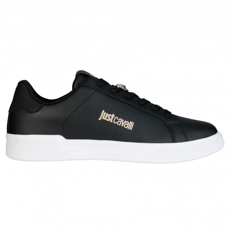 Just cavalli leather sneakers nero/gold - Size: 41