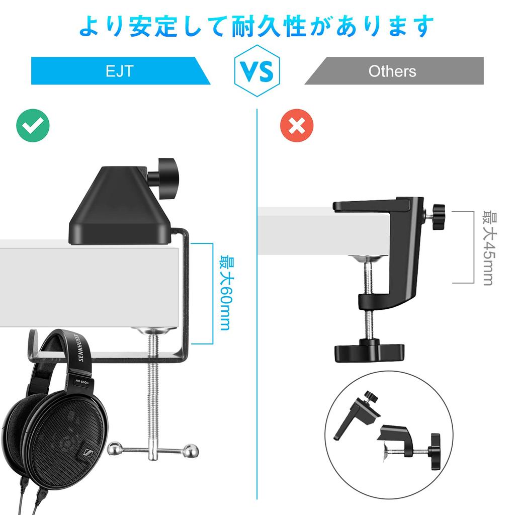 EJT SoloCast USB Boom Arm Microphone Stand Adjustable Suspension Scissor Arm for HyperX SoloCast Gaming Microphone