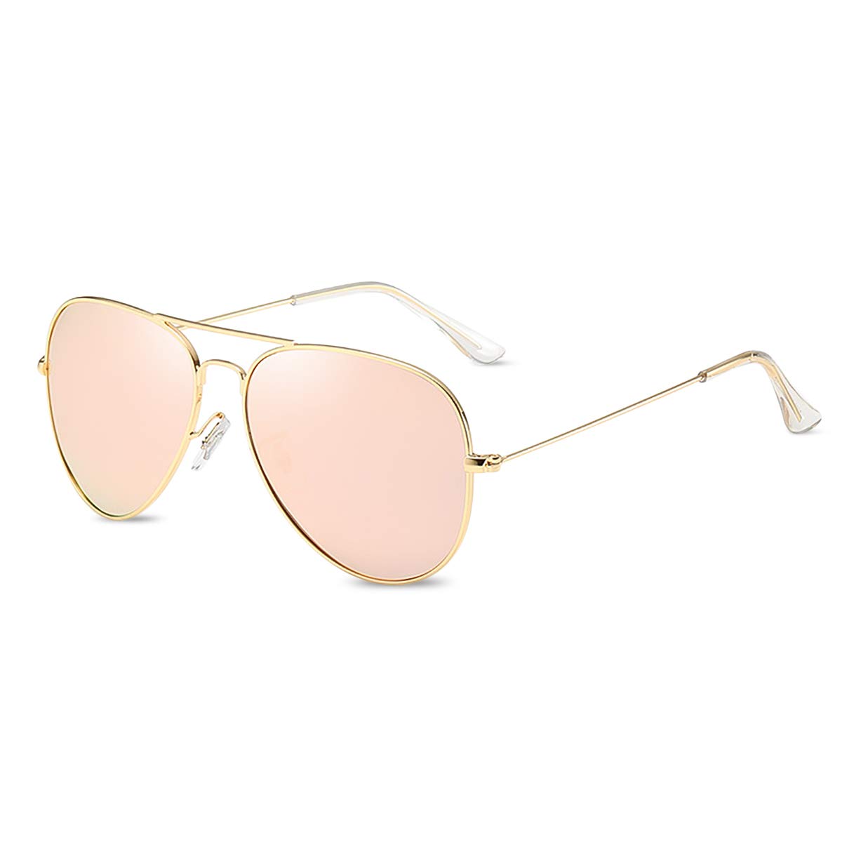 

LumiSyne Ретро Поляризованные Авиаторы для Мужчин и Зеркальные УФ Легкие Металлические Солнцезащитные Очки Чехол Идеальны для Активного Отдыха и Вождения Солнцезащитные Очки, Большие, Женские,