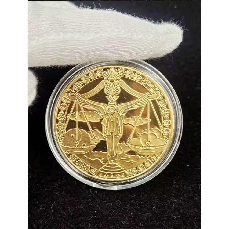 Twelve Constellation Commemorative Medals Tooth Fairy Gold Coins 12 Zodiac Crafts European and American Coins Lucky Guardian Constellation Coins