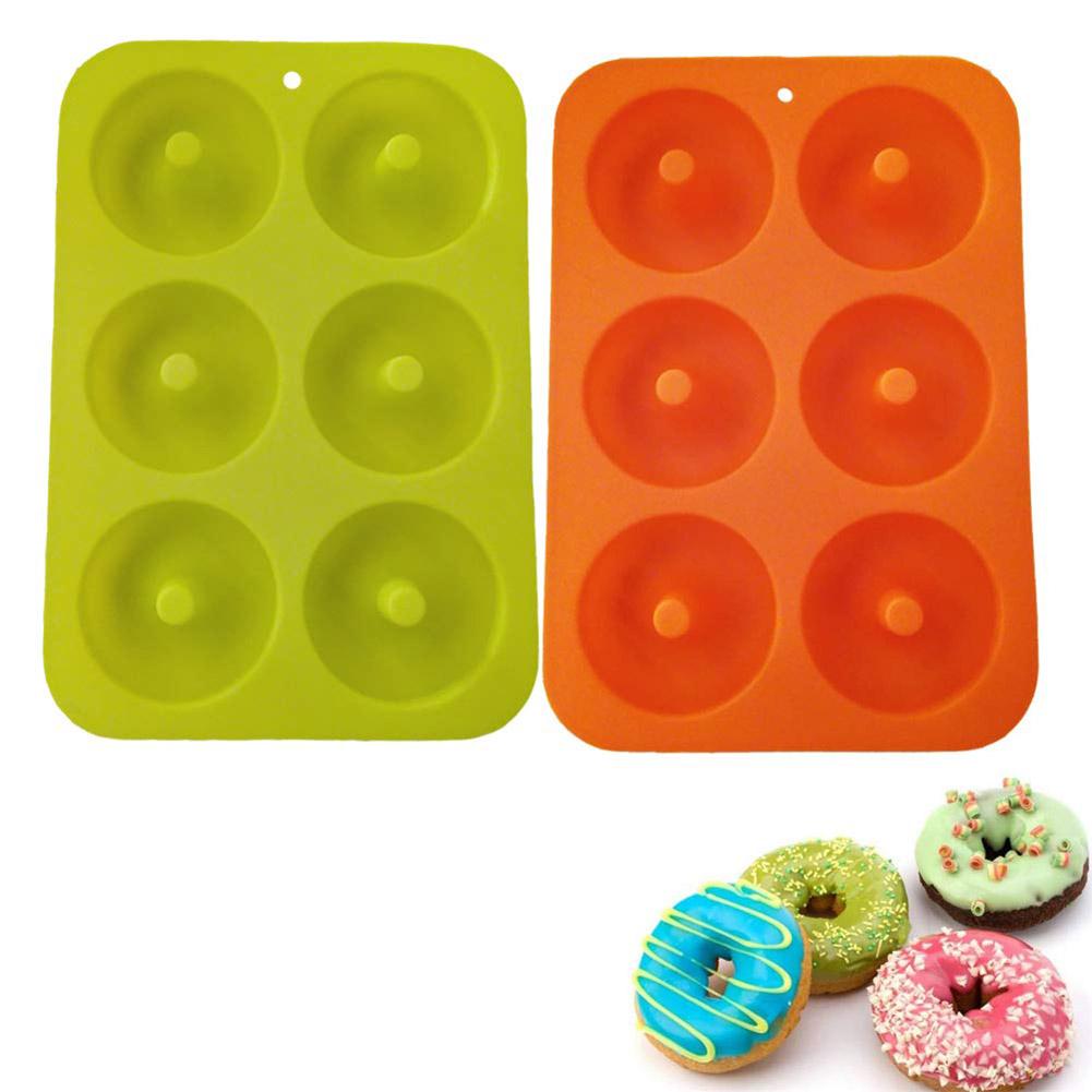 2Pcs Silicone Donut Molds Non Stick Donut Baking Tray Donut Baking Mold