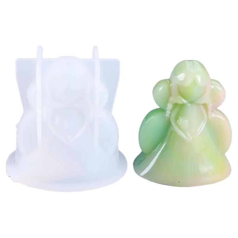 3D Angel Silicone Candle Molds Silicone Molds For Cake Decorating Cute Angel Girl Shape DIY Scented Candle Pendant Decoration