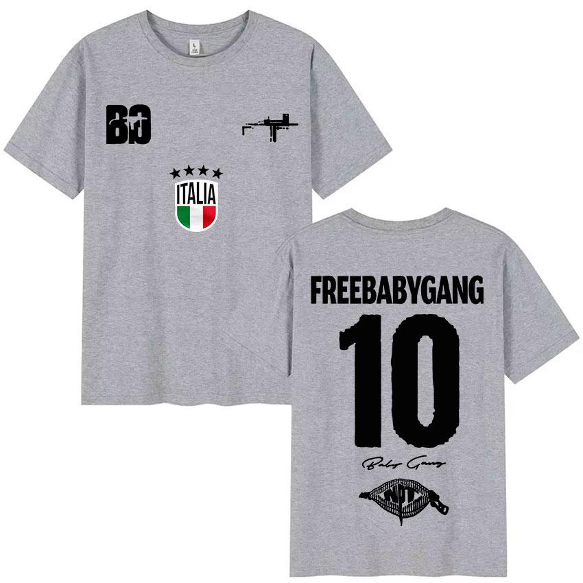 Rapper Baby Gang Tour 2026 Album Merch T-Shirts Unisex Damenbekleidung Hip Hop Oversized T-Shirt Sommer Lässiges Kurzarm-T-Shirt