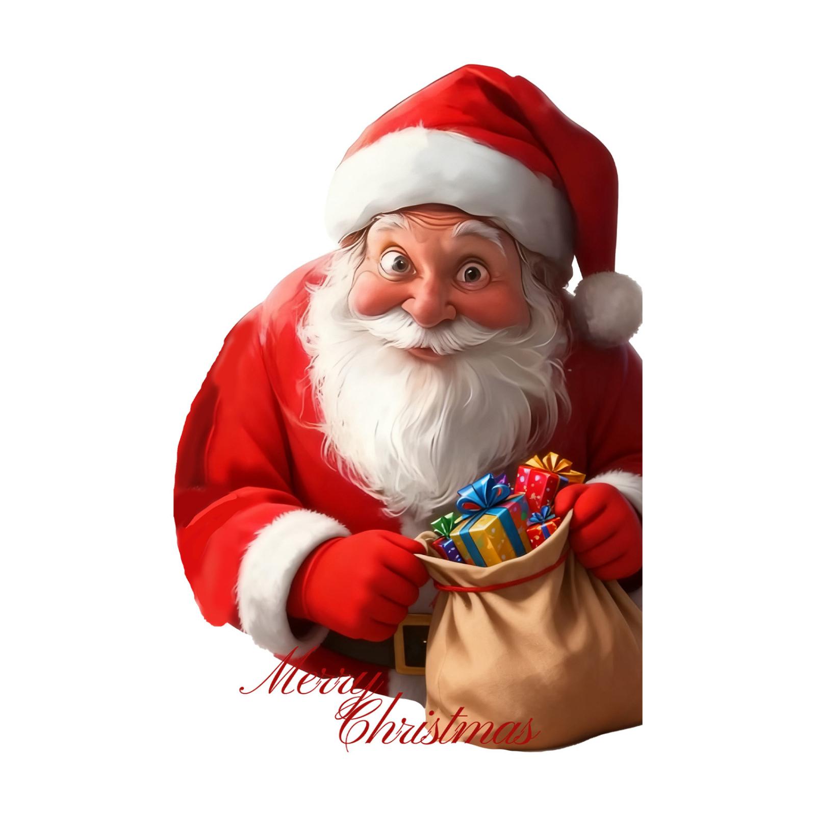 

Claus Gift Bag Window Stickers Creative Decorative Window Stickers One Size