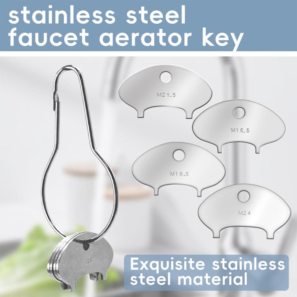 4pcs Sink Faucet Aerator Key M16.5/ 18.5, M21.5, M24 Replacement Aerator Wrench For Threaded Faucet Removal Tool Accessories