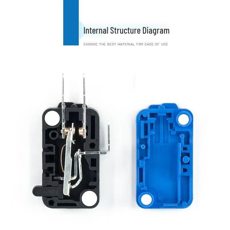 Miniature CMV104D Micro Switch with Short Lever and Roller, Self-Resetting, 1 NO/1 NC.