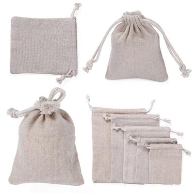 New Cotton Plain Food Storage Candy Organizer Wedding Favor Jute Gift Bags Drawstring Pouch