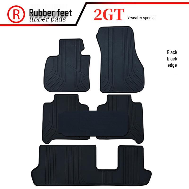 

BMW 2GT 7-Seater Waterproof Non-Slip Rubber Foot Pad - Wear-Resistant & Thickened 2GT 7-seater Black with Black Edge