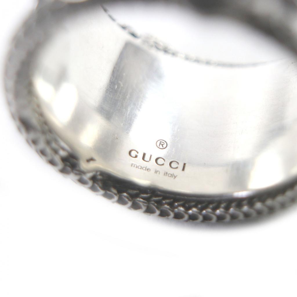 Great GUCCI Ring Snake Double G Silver AG925 mens 14 Used
