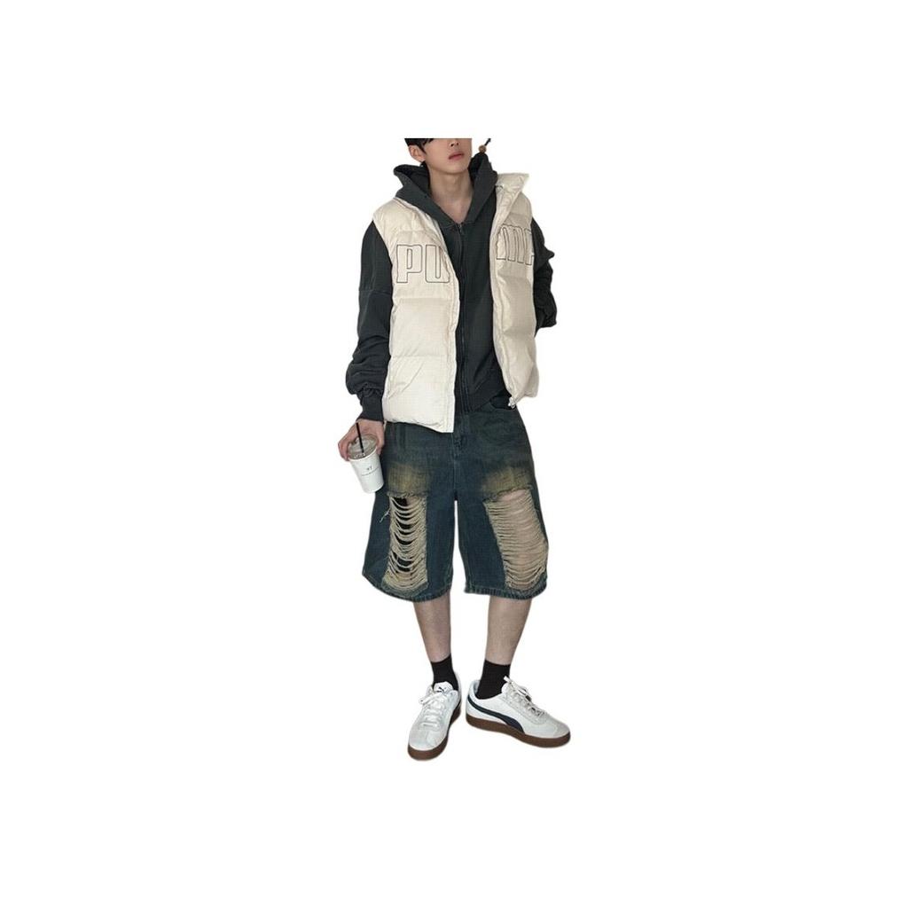 Puma Puffer Down Outdoor Casual Sports Warm Down Vest Unisex vest Snow-White 687431-80