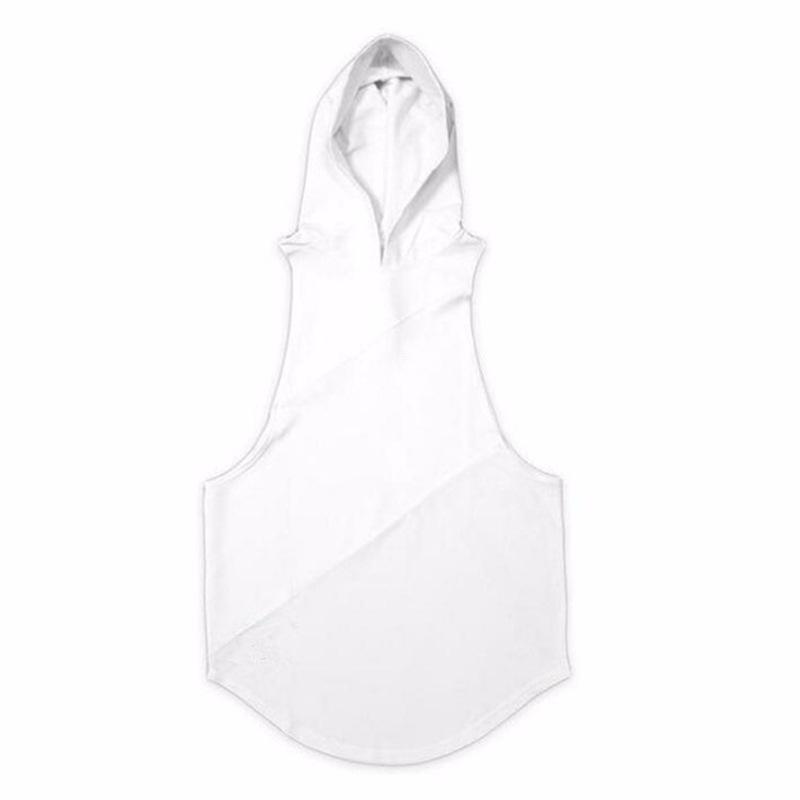 New Sports Vest Men'S Loose Summer Pure Cotton Fitness And Bodybuilding Quick Drying Sleeveless Shoulder White Base Shirt Sleeveless T-Shirt