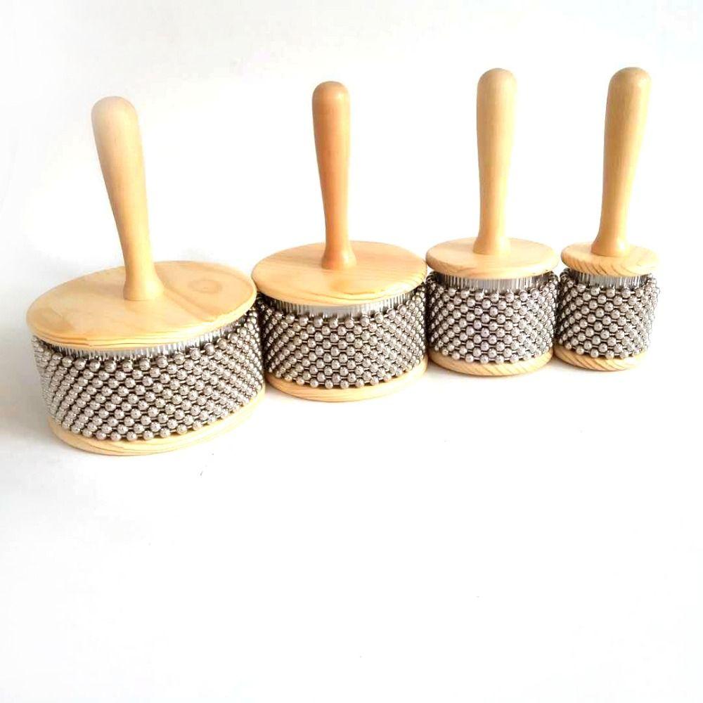 Music Education Percussion Hand Cabasa Stainless Steel Beads Hand Crank Toy  Kindergarten Home