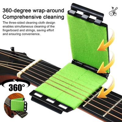 1/2/3 Pièces Nettoyeur de Cordes de Guitare Acoustique Électrique Basse Ukulélé Brosse à Cordes Outil de Nettoyage d'Entretien de la Touche
