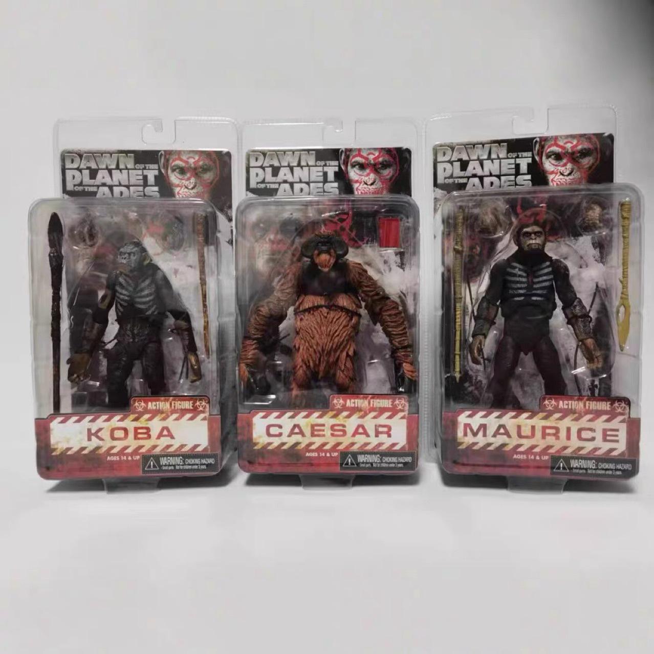 NECA Планета обезьян: Сочлененные Фигурки Цезаря и Мориса Carded Red Ape Maurice