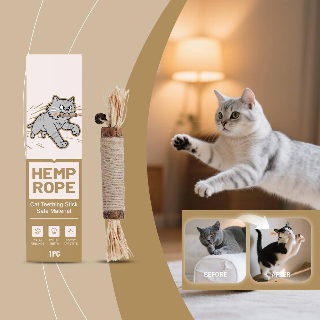 Palitos para la dentición de gatos, Juguetes para la dentición de mascotas; Los Juguetes para la Dentición de Mascotas Son, Reducen las Molestias Dentales y la Ansiedad (1 PC)