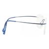 Rimless Rectangle Shiny Dark Blue SmaRtbuy Collection Harlo Rt 008a C7 Fashion Unisex Eyeglasses