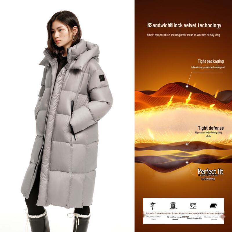 Allyear Unisex Hooded Goose Down Puffer Jacket