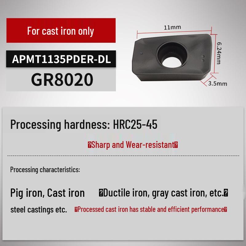 APMT1604PDER R0.8 Cermet CNC Milling Cutter Blade 1135 Machining Center Tool Head