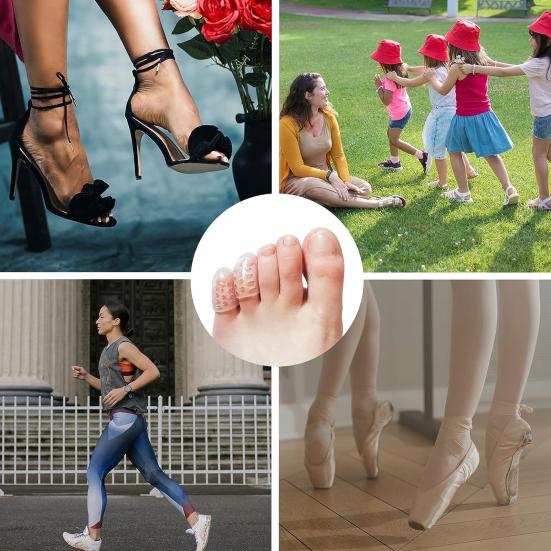 Silicone Toe Covers Soft Stretchy Toe Protectors for Men Women Breathable Anti-Friction Gel Caps Foot Care Sleeves