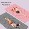 Women's Non-Slip Yoga Mat with Alignment Lines - Shock-Absorbing for Home and Gym Use