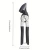 Heavy-Duty Tin Snips - Cr-V Steel Metal Cutter for Thin Steel Plates, Ergonomic Anti-Slip Grip, Light Gray/Black