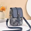 Women Vintage Crossbody Phone Bag Mobile Phone Bag PU Leather Multi-compartment Shoulder Bag Rivet Decoration Multi-functional Storage Wallet Handbag