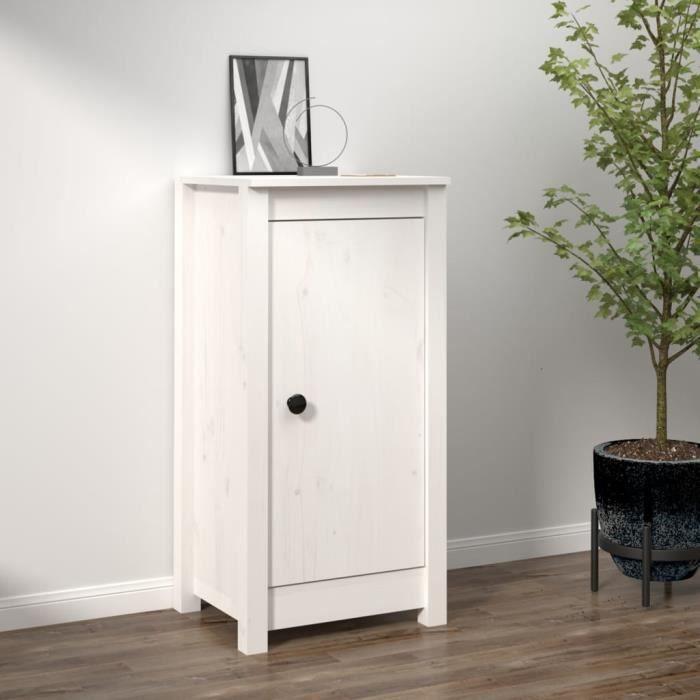 VidaXL Buffet Armoire de Rangement Meuble de Rangement Armoire Latérale Salle de Séjour Salon Intérieur Blanc 39x35x80 cm 813726