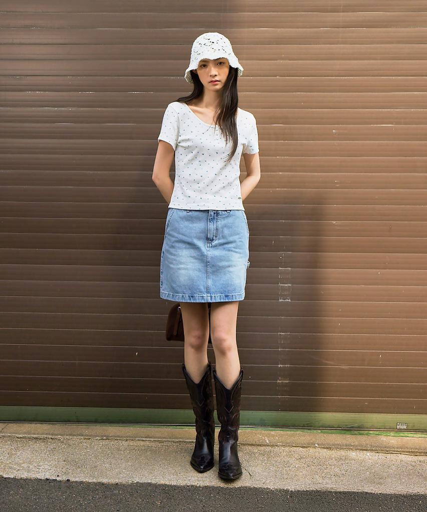 Lee Women Painter Denim Mini Skirt Indigo Light