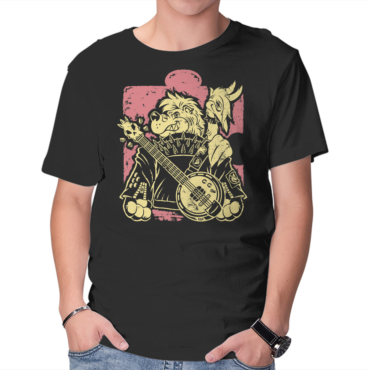 Unisex Crew Neck T-Shirt Bluegrass Punk Energy Graphic Short Sleeve Casual Tee XXL