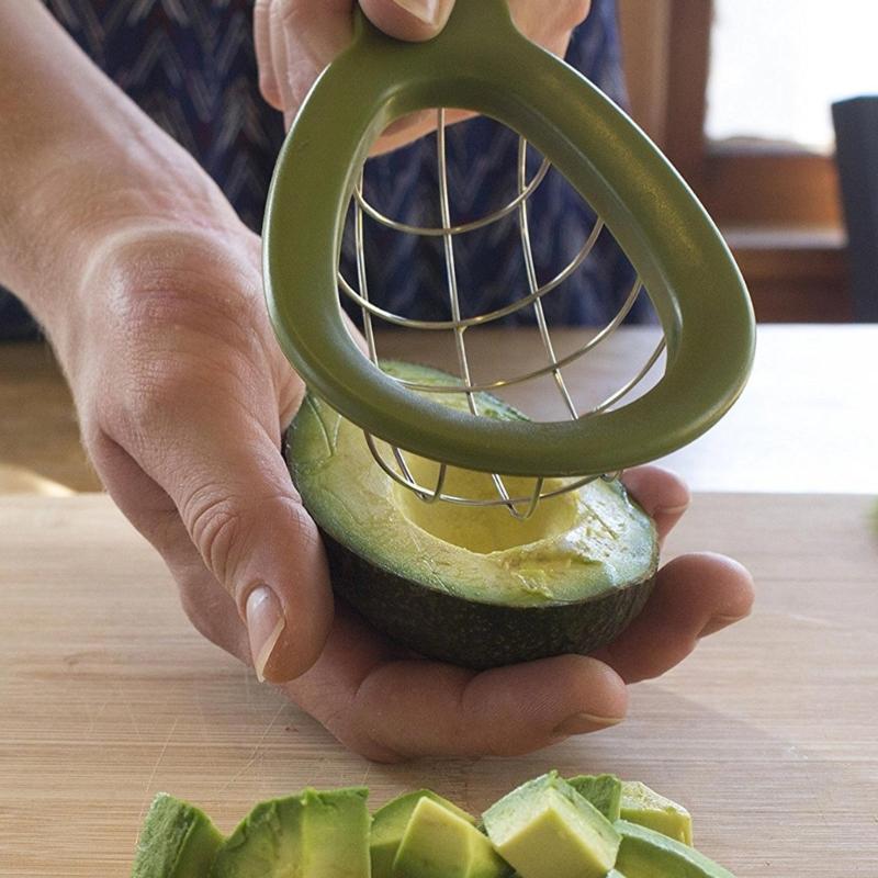 Hassle-free Avocado Slicing Tools Versatile Fruit Slicer Effortlessly Avocados Slicer Avocados Cube Tool Kiwis Cutter
