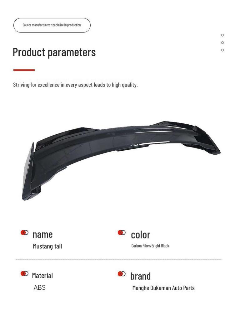 2024 Ford Mustang S650 Black Horse R Track Tail Wing Modification