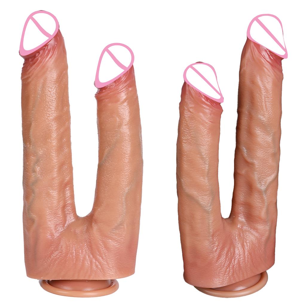 2026 Telescopic Dual-Ended Dildo for Women Flexible Realistic Double Penetration Adult Toy Soft Waterproof Phallus for Vaginal Anal G-spot Stimulation