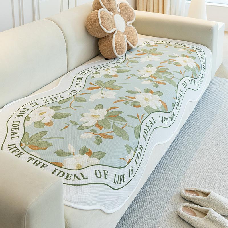 

Summer New Sofa Cushion Summer Non-Slip Mat Seat Cushion Cool Feeling Irregular Sofa Cover Special-Shaped Cover 90*90cm