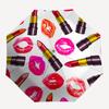 1pc Lipstick Kisses Automatic Open/Close Folding Umbrella - Compact 8-Rib Design, Daily Use, Perfect Gift for Friends & Family yy251124216