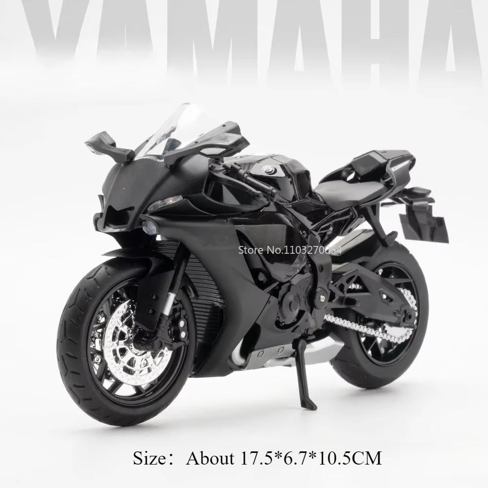 1:12 Sportsters R1 Alloy Motorbike Toy Diecast Model Car Front Wheel Steering Rear Wheel Suspension Motorcycle Boy Birthday Gift