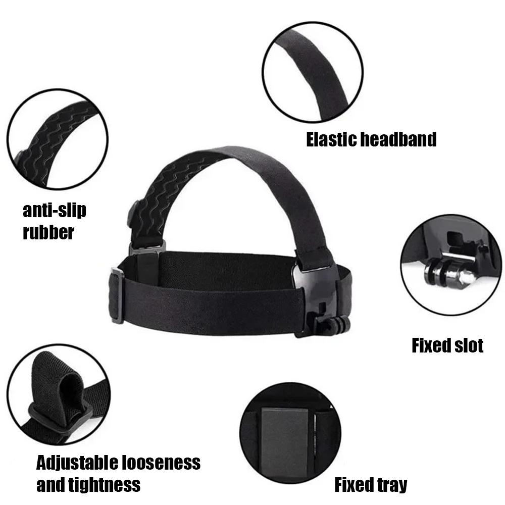2 in 1 First-Person Perspective Shooting Stand for Mobile Phone Action Camera Adjustable Chest Strap & Headband Accessory Set