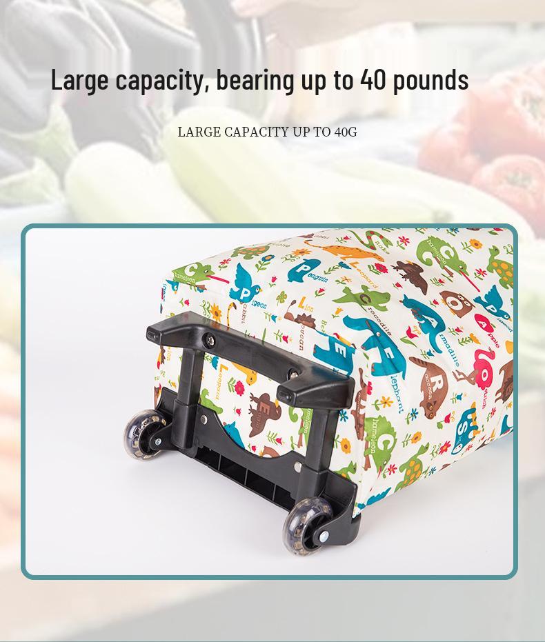 Compact Foldable Shopping Cart for Household and Stairs