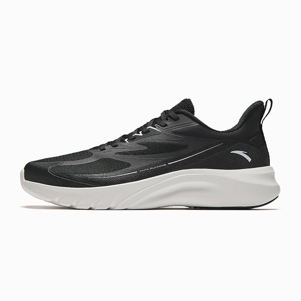 Anta Classic Versatile Shock Absorbing Breathable Low Top Casual Running Shoes Men Sneakers Black Gray 112345522S-5