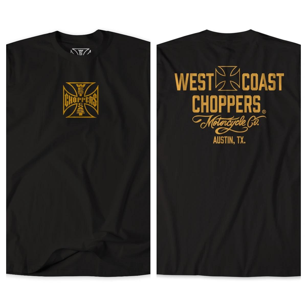 

West Coast Choppers Класичний Західноузбережний Залізний Хрест Американська Ретро Важка Повсякденна Футболка з Коротким Рукавом S