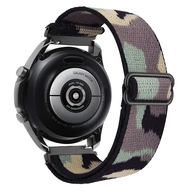 20mm/22mm Armband für Samsung Galaxy Watch 7/FE/6/5/pro/4 44mm 40mm/classic 3/Active 2/46mm Verstellbares Elastisches Nylon Armband