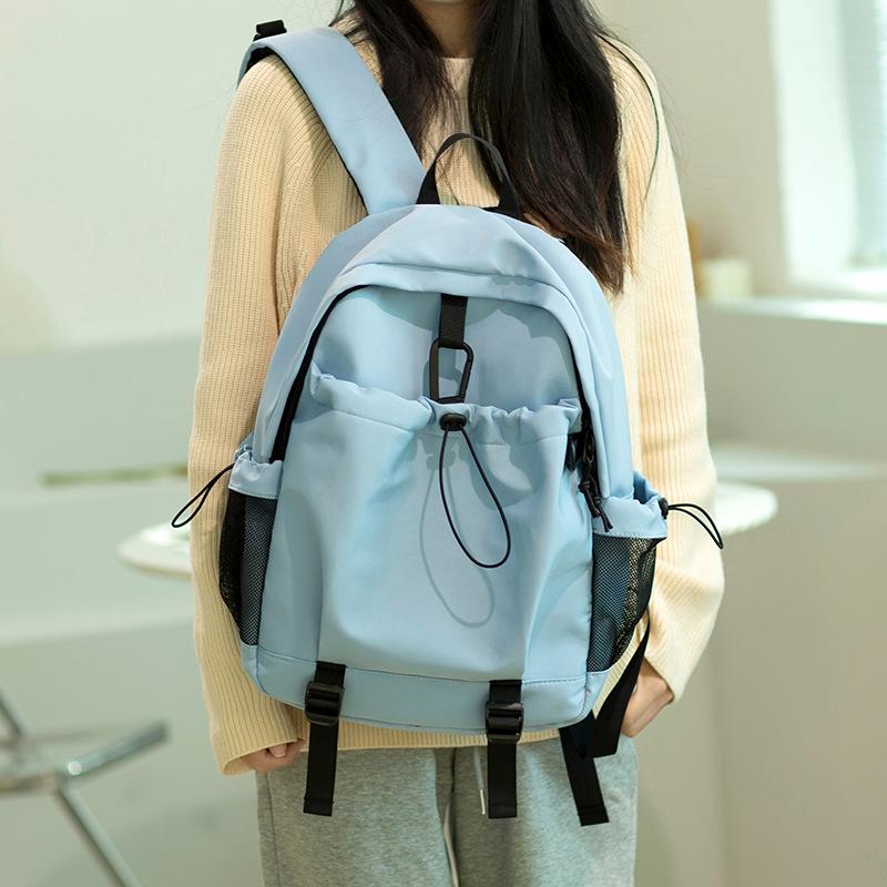 New Contrasting Color Schoolbag Female High School College Student Backpack Fashion Leisure Travel Lightweight Large Capacity Backpack