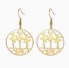 Dance Hollow Circle Ballerina Dangle Earrings Women Dancing Girls Silhouette Earrings Ballet Fashion Jewelry Gift Earrings