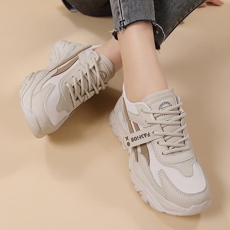 Spring new muffin platform dad shoes women's casual sports women's shoes round head comfortable running shoes