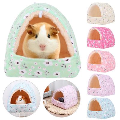 Mini Cage Rabbit Squirrel Winter Small Animal Sleeping Bed Guinea Pig Nest Hamster House Warm Mat