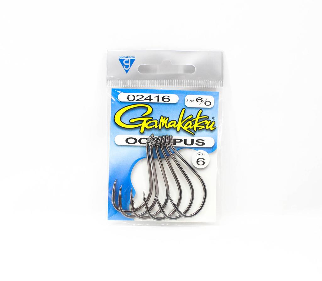 Gamakatsu 02416 Octopus NSB Hook Size 6/0 , 6 Per Pack (5161)