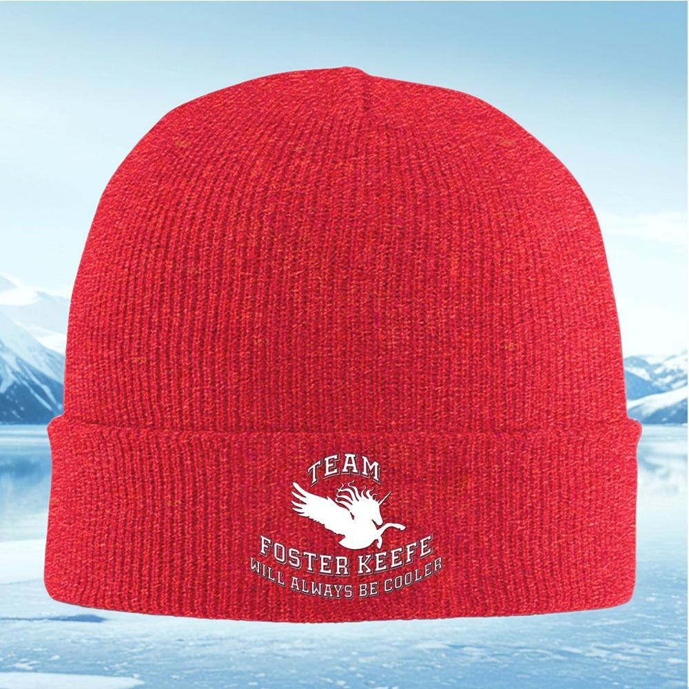 Winged Unicorn Team Foster Keefe Cool Unisex Women Unisex Knitted Hat Beanie Pullover Cap Winter Thermal Warm Christmas Outdoor Cyc